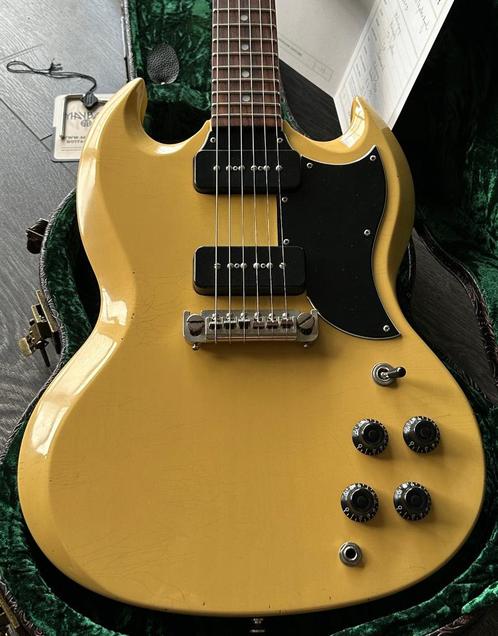 Maybach Albatroz 65-2 TV Yellow Aged met COA & Case, Muziek en Instrumenten, Snaarinstrumenten | Gitaren | Elektrisch, Gebruikt