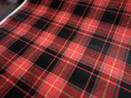 Vintage tartan kastpapier plakbaar en afwasbaar 45 cm (KP2), Rood, Ophalen of Verzenden