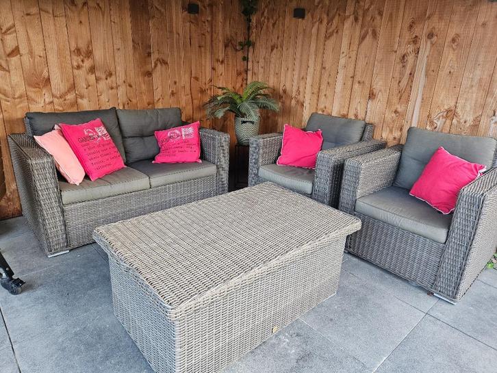 Loungeset own your own living, Tuin en Terras, Tuinsets en Loungesets, Gebruikt, Loungeset, Kunststof, 5 zitplaatsen, Bank, Stoel