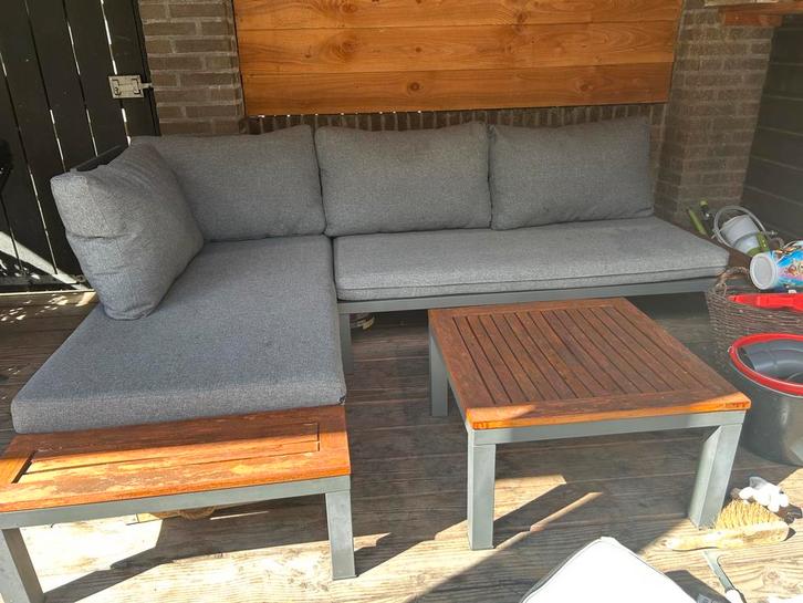 Heerlijke loungeset, Tuin en Terras, Tuinsets en Loungesets, Gebruikt, Loungeset, Bank, Ophalen