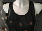 Designer top met panter koppen van Collection PRC maat XS, Kleding | Dames, Douwenmaat 8-3 Meppel, Info@again.nu, Zwart, Ophalen of Verzenden