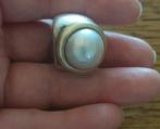 Grote zilveren 925 ring met parel, Sieraden, Tassen en Uiterlijk, Ringen, Verzenden, Gebruikt