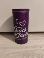 Snack a jacks blik - ronde koker blik ook voor beschuit, Verzamelen, Blikken, Ophalen of Verzenden, Zo goed als nieuw, Overige