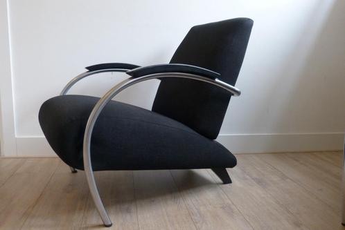 gelderland 5470 fauteuil design jan des bouvrie als nieuw, Huis en Inrichting, Fauteuils, Zo goed als nieuw, Hout, Stof, 50 tot 75 cm