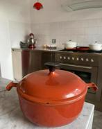 Enzo Mari Le Creuset pan gietijzer bruin maat 20 vintage, Huis en Inrichting, Ophalen of Verzenden, Zo goed als nieuw, Gietijzer