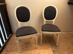 Twee medailion stoelen, Ophalen, Gebruikt, Wit, Twee