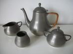 Tinnen - Theepot - Roomstel - Lepelvaasje - p.stuk, Antiek en Kunst, Antiek | Tin, Ophalen of Verzenden