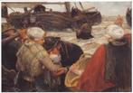 Katwijk. Het afscheid. B.J. Blommers., Verzamelen, Ansichtkaarten | Themakaarten, Ophalen of Verzenden, Ongelopen, Politiek en Historie