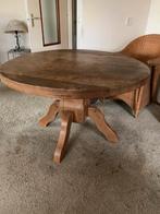 Degelijke houten eettafel, Huis en Inrichting, Ophalen, Zo goed als nieuw, Rond, 100 tot 150 cm
