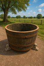 Whiskyvat bloembak plantenbak wijnvat eiken vat boombak, Ophalen, Tuin, Rond, Nieuw