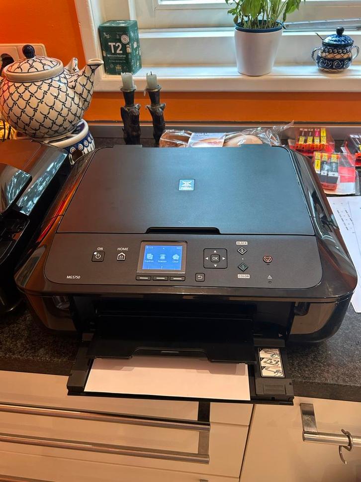 2x Canon MG5750 All-in-One Printer, Computers en Software, Printers, Gebruikt, All-in-one, Inkjetprinter, Kleur printen, Draadloos