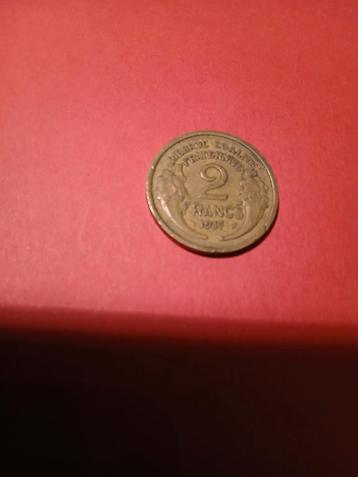 Franse 2 Francs 1937 beschikbaar voor biedingen