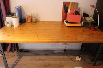tafel van lundia of bureau stevig grenen blad 175x77x75 (h) beschikbaar voor biedingen