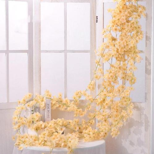 Gele Kunst Kersenbloesem Slinger / Nep Plant Bloem Bloesem, Huis en Inrichting, Woonaccessoires | Kunstplanten en Kunstbloemen