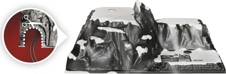 Basis Kerstdorp berg/tunnel - 80x40cm, Diversen, Kerst, Zo goed als nieuw, Ophalen