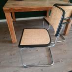 6x Thonet stijl Cesca Breuer buisstoel zwart rotan webbing., Kunststof, Zwart, Nieuw, Ophalen of Verzenden