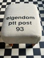 Postzak poef voetenbank, Ophalen, Minder dan 50 cm, Rond, Zo goed als nieuw