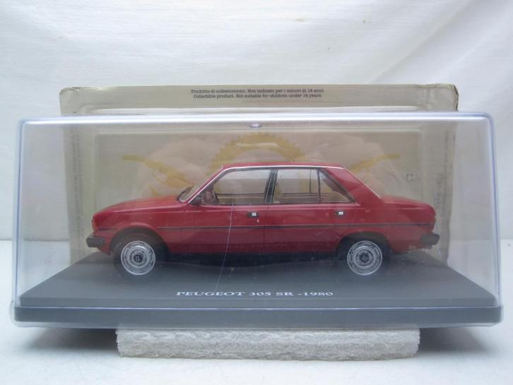 Peugeot 305 SR sedan 1980 1:24 Atlas, Hobby en Vrije tijd, Modelauto's | 1:24, Nieuw, Auto, Overige merken, Ophalen of Verzenden