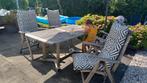 Houten tafels set, inclusief kussens, Tuin en Terras, Ophalen, Gebruikt