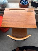 Vintage Schoolbankje met Stoel, Kinderen en Baby's, Kinderkamer | Tafels en Stoelen, Ophalen, Gebruikt, Tafel(s) en Stoel(en)