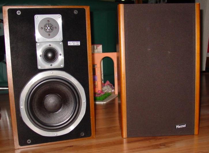 magnat allribbon 8P-1 stuk lege kast gevraagd met voorfront., Audio, Tv en Foto, Luidsprekers, Gebruikt, Front, Rear of Stereo speakers