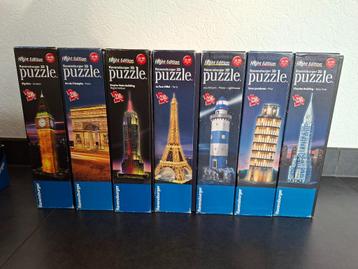 7x 3D puzzle night edition beschikbaar voor biedingen