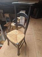 Antieke kerk/ bidstoel met rieten biez, Antiek en Kunst, Antiek | Meubels | Stoelen en Banken, Ophalen