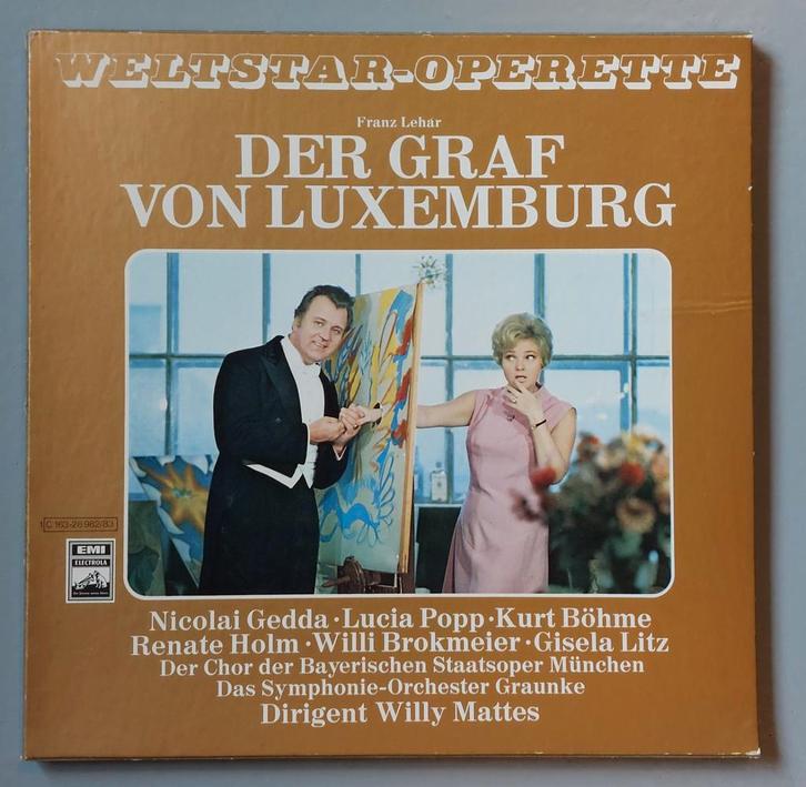 Lehár: Der Graf von Luxemburg, Cd's en Dvd's, Vinyl | Klassiek, Gebruikt, Romantiek, Opera of Operette, 12 inch, Ophalen of Verzenden