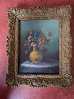 Oud schilderij, bloemen in vaas, voor 1927, Ophalen of Verzenden