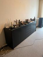 Prachtig groot zwart dressoir, Ophalen, Zo goed als nieuw, 25 tot 50 cm, 200 cm of meer