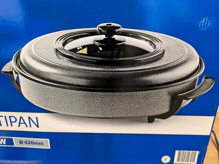 Elite Multipan 420mm - Tafelgrill, Witgoed en Apparatuur, Grillplaten, Nieuw, Tafelgrill, Vaatwasmachinebestendig, Ophalen of Verzenden