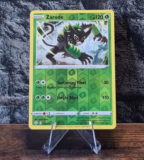 Zarude Reverse 016/072 Shining Fates, Hobby en Vrije tijd, Verzamelkaartspellen | Pokémon, Nieuw, Losse kaart, Foil, Verzenden