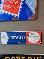 Oud emaille reclamebord Lodaline, Verzamelen, Ophalen of Verzenden, Gebruikt, Reclamebord