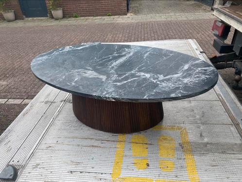 Salontafel maxime ovaal 130x70 zwart echt marmer 60% korting, Huis en Inrichting, Tafels | Salontafels, Nieuw, Minder dan 50 cm