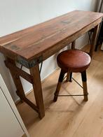 Sale! Inklapbare sidetable, wand tafel, bureau, Ophalen, 100 tot 150 cm, Teakhout, Nieuw