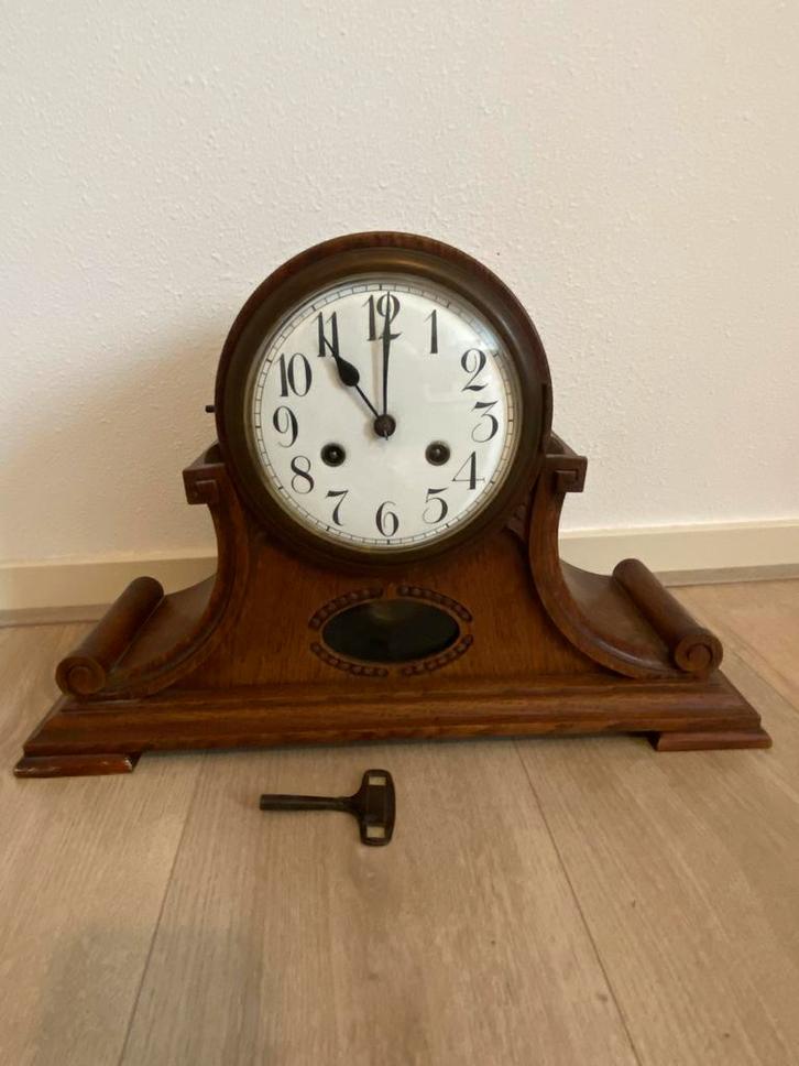 Antieke Pendule Klok - J. Boer Groningen, Antiek en Kunst, Antiek | Klokken, Ophalen