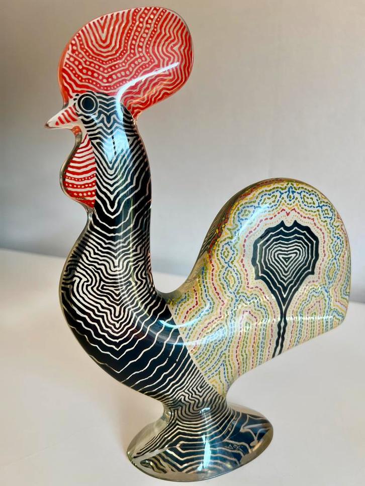 Vintage XL Lucite Abraham Palatnik Haan Op-Art Gekleurd 70’s, Antiek en Kunst, Kunst | Designobjecten, Ophalen of Verzenden