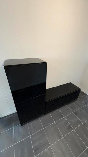 Zwart ikea Besta tv-meubel hoogglans