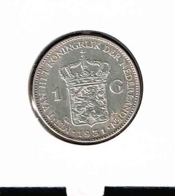 1 gulden Wilhelmina Nederland 1931 / a.60 beschikbaar voor biedingen