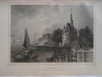 28 / Hoofdtoren te Hoorn. Gravure van terwen uit 1860 beschikbaar voor biedingen
