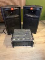Yamaha PA Set – P3500 + MX 12/4 + JBL TR105 – Analoog, Ophalen, Gebruikt, 1000 watt of meer, P.A.