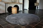 Superzacht rond vloerkleed Comfy Fluffy antraciet Ø160 cm.
