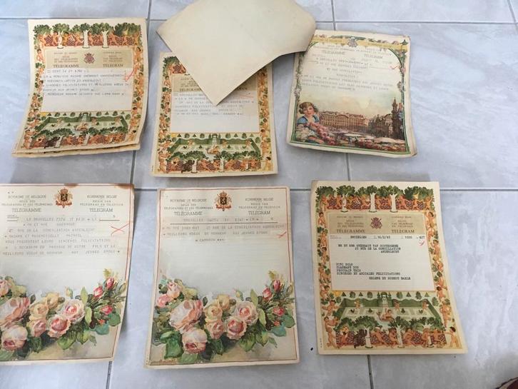 Oude Telegram Berichten - Verzamelobject, Antiek en Kunst, Antiek | Overige Antiek, Ophalen of Verzenden