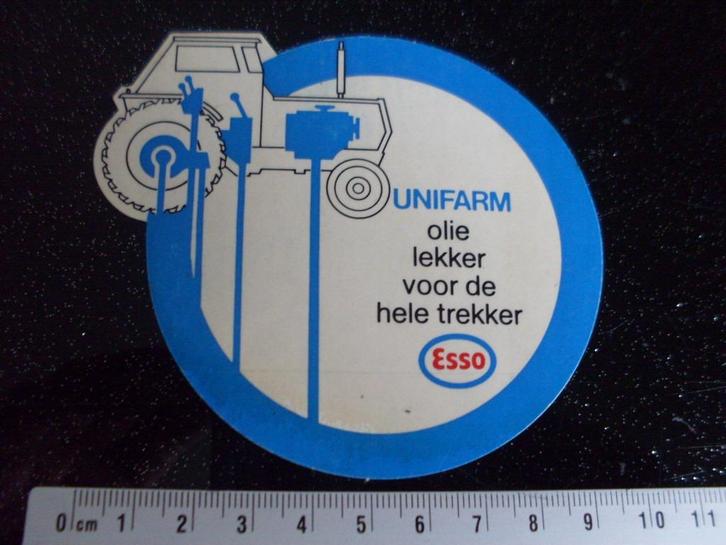 2x sticker esso unifarm olie lekker voor de hele trekker oil, Verzamelen, Stickers, Zo goed als nieuw, Merk, Verzenden