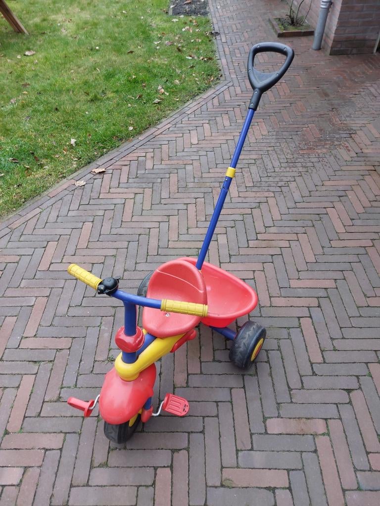 Driewieler met duwstang, Ophalen, Duwstang