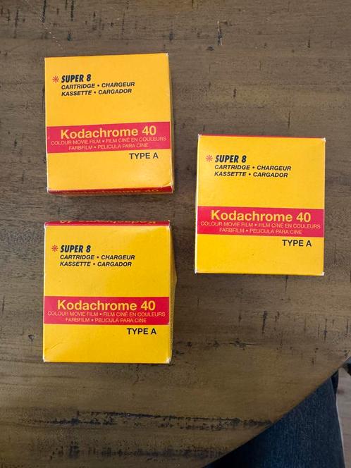Kodak Kodachrome 40 Super 8 – Type A – (3 stuks), Audio, Tv en Foto, Filmrollen, Ophalen of Verzenden