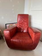Gerard vd Berg Longa, Huis en Inrichting, Fauteuils, Ophalen, Gebruikt, 50 tot 75 cm, Leer