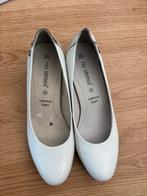 Nieuwe witte “No Stress” leren hakken - maat 38, Ophalen of Verzenden, Nieuw, Wit, Schoenen met lage hakken