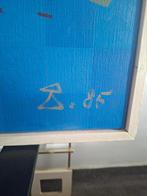 schilderij J (Sjef) Toby - Mercedes 180 - 1985 auto pop art, Antiek en Kunst, Kunst | Schilderijen | Modern, Ophalen of Verzenden