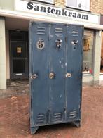 Vintage ijzeren lockerkast - industriële kledingkast, Ophalen of Verzenden, Y, Y, Y
